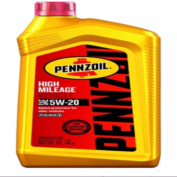 Quaker State Pennzoil High Mileage 5W-20 Gasoline Synthetic Blend Motor Oil 1 qt 1 pk 550022818 - main